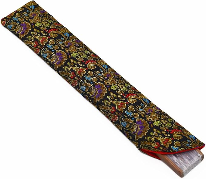 Charming Elegant Modern Woman Handmade Bamboo Silk 8.27" (21cm) Folding Pocket Purse Hand Fan, Collapsible Transparent Holding Painted Fan with Silk Pouches/Wrapping.