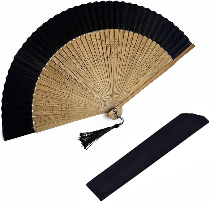 Handheld Fan for Women Foldable, Vintage Bamboo Folding Hand Fan for line dancing, Party